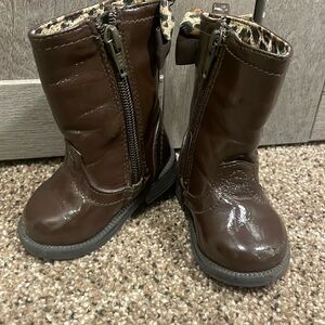 SALE Koala kids brown foods with bow brown and leopard skin